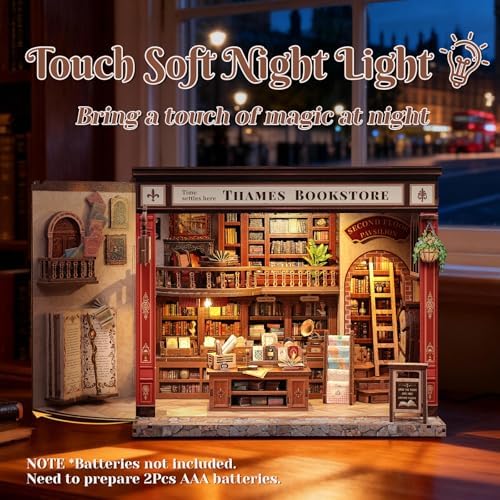 CUTEFUN DIY Book Nook Kit, 3D Puzzle Creative British Library Bookend - Image 2