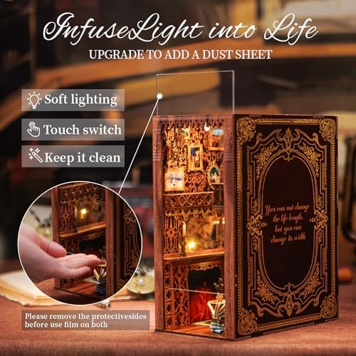 Cutefun Book Nook Kit Library - DIY Miniature Booknook Kit for Adults - Image 3