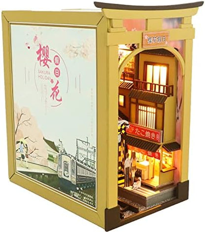 Roroom Book Nook Kit for Adults, Sakura Street Scene House Building Kit by Roroom