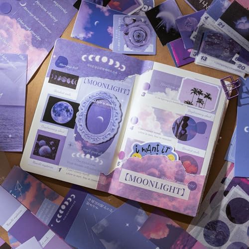 YagCu Scrapbook Kit for Beginners, Aesthetic Junk Journal Supplies, Scrapbooking and Journaling Materials, Bullet Journals Stationery, Planner DIY Arts Craft, Women Adults - Image 2