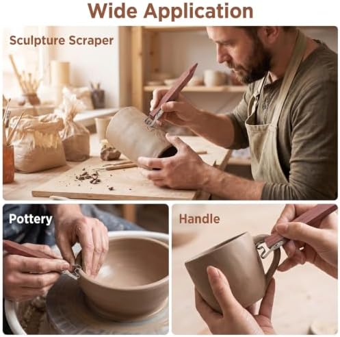 2 Pcs Pottery Foot Tool Pottery Trimming Tools for Clay Ceramics Bottom - Image 5