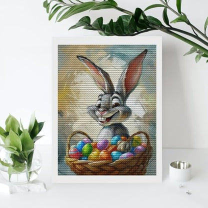 Fantasy Easter Bunny Diamond Drawing Art Kit for Adults Colorful Eggs DIY Diamond Art Painting for Beginners Full Drill Round Gem Art Painting for Crafts Home Wall Decor - Image 7