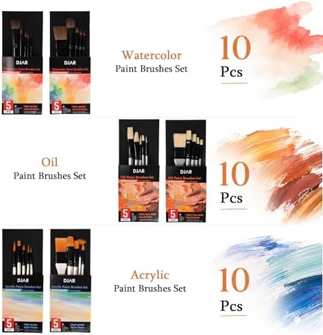 DJAR 174 Pcs All-in-One Art Painting Set with Beech Wood Easel - Image 4