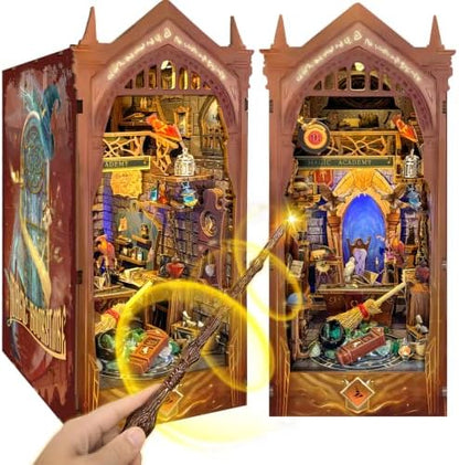 Book Nook Kit DIY Miniature House 3D Wooden Puzzle - Magic Academy by Homedecorexpert