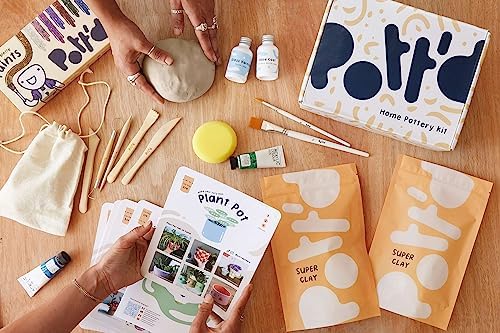 Pott'd Pottery Kit, Air Dry Clay Kit for Adults & Beginners - Image 3