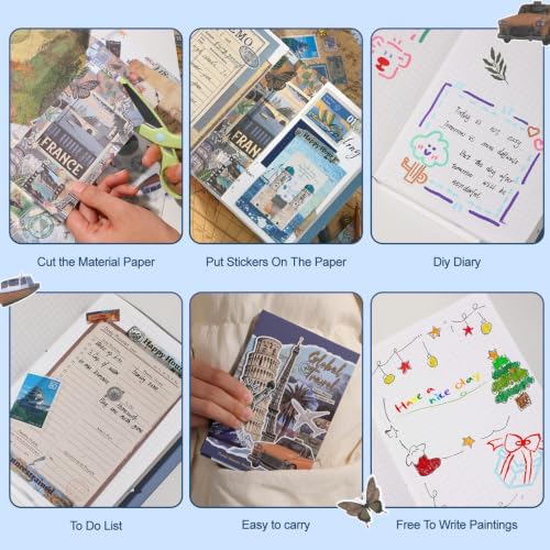 miikoul Vintage Scrapbooking Supplies Kit for Teen Girl Kid Women Diy Gift - Image 4