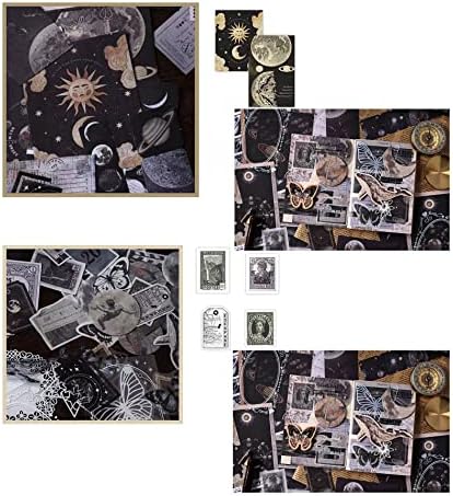 Vintage Ephemera Scrapbook Stickers,100 Pieces Star Universe Bundle Junk Journal Kit Supplies Material Paper Pack Decorative Aesthetic for Craft Art Bullet Junk Journal Planner Collage Album - Image 5