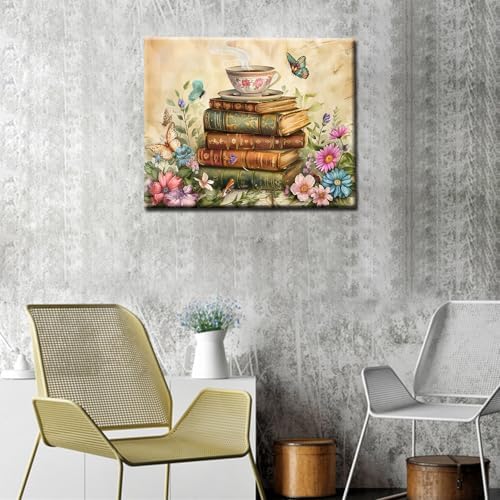 Magic Book Flowers Paint by Numbers Kits for Adult Paint by Numbers Bohemia Style Painting Kits on Canvas Drawing with Brushes and Acrylic Pigment for Home Wall DIY Framed 16x20 Inch - Image 3