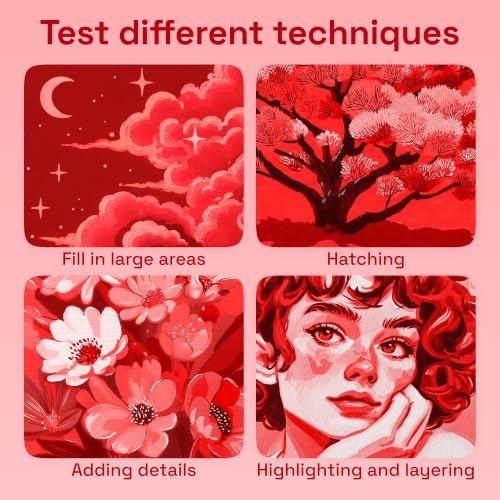 ARTISTRO 12 Red Tones Dual-Tip Acrylic Paint Marker Pens for Drawing - Image 5