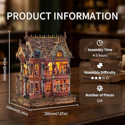Book Nook Kit DIY Miniature House 3D Wooden Puzzle - Magic Wonder House - Image 2