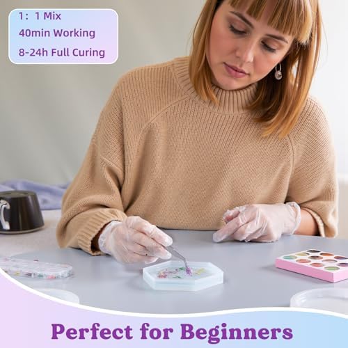 LET'S RESIN Jewelry Making Kit with Resin Coaster Kit - Image 6