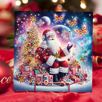 jinglinhh 6pcs Christmas Series Snowman Santa Gifts Diamond Art Painting Greeting Cards with Envelopes, DIY Card Making Kits for Adults, Diamond Art Postcards Holiday Cards Craft Gifts - Image 5
