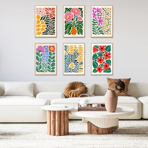 6 Pack Paint by Numbers Kit for Adults, Flowers Number Painting, 8x12 Inch - Image 2