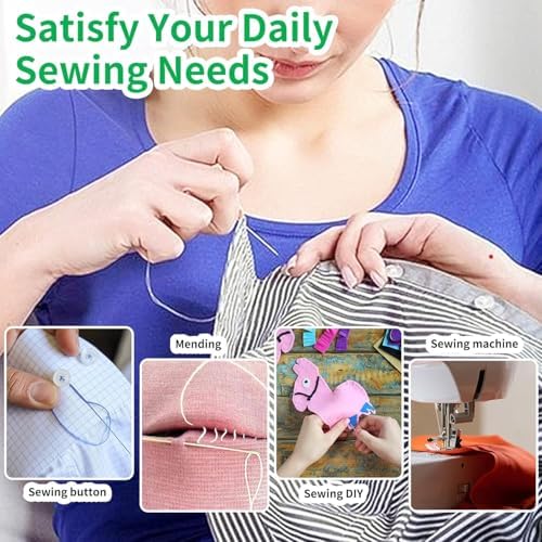 LUPOGRIGIO Sewing Machine Kit for Hand Held Sewing Machine, 183PCS Needle and Thread Kit with Basic Sewing Supplies and Accessories for Travel Small Fixes, Emergency Repairs, Beginners - Image 4