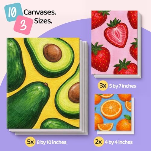 Chalkola Acrylic Paint Set for Adults & Kids - 56 Pcs Canvas Painting Kit - Image 5