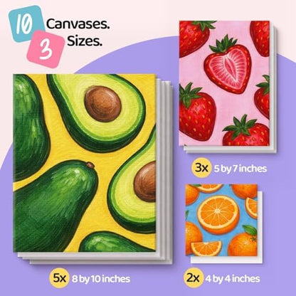 Chalkola Acrylic Paint Set for Adults & Kids - 56 Pcs Canvas Painting Kit - Image 5