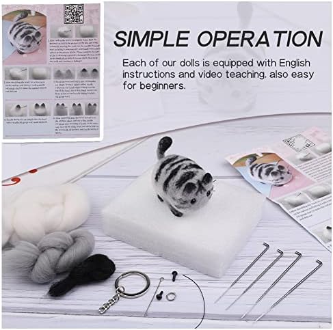 QMNNMA Needle Felting Starter Kit, Maine Coon Needle Felting Set - Image 3