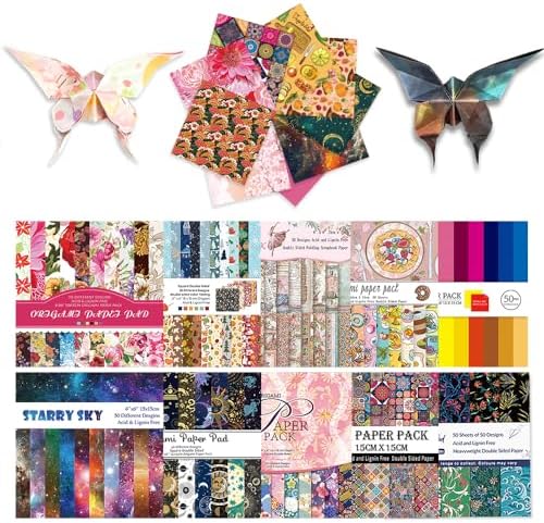 10 Different Packs Full Collection Origami Paper, 6-Inch Double Sided Color by Bestartsuppliesforyou