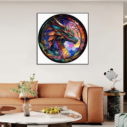Meothan Dragon Paint by Numbers Kits for Adults 13.8”W x 13.8”L - Image 2