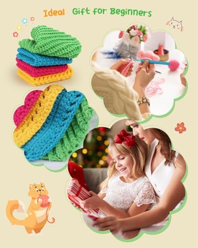 Katech Crochet Kit for Beginners, Dishcloth Crochet Starter Kit for Adults - Image 7