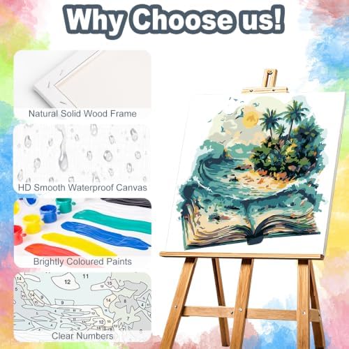 Kalonyth Book Framed Paint by Numbers Kit for Adults Beginner 10x10 inch - Image 4