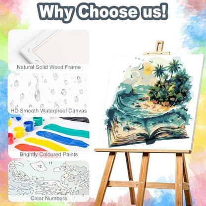 Kalonyth Book Framed Paint by Numbers Kit for Adults Beginner 10x10 inch - Image 4