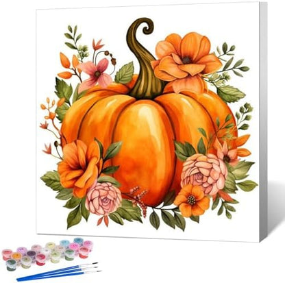 Fountor Fall Framed Paint by Numbers Kit for Adults Beginner 10x10 in by Fountor