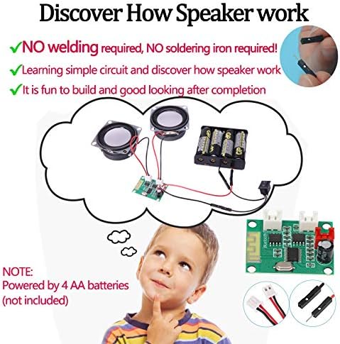 DIY Bluetooth Speaker Kit Wood Case, Teens & Adults STEM Electronic Project - Image 2