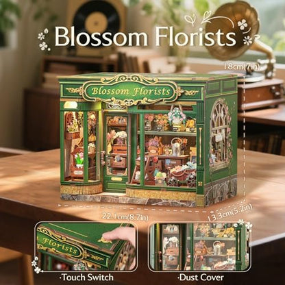 CUTEBEE Book Nook Kit DIY Miniature Flower House Dollhouse for Adults - Image 6