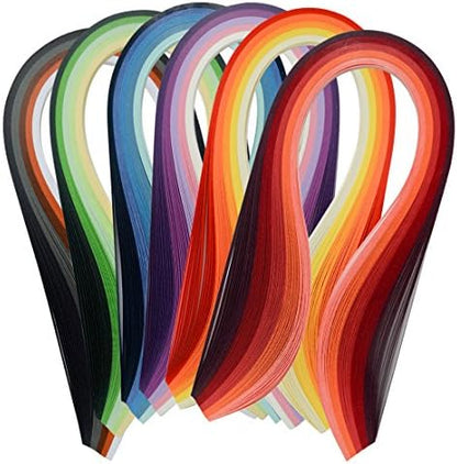 JUYA Multi-Color Quilling Strips Set 600 Strips 30 Colors 39cm 3mm - Image 2