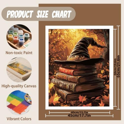 XTCIXAL Paint by Numbers Kit for Adults, Halloween, 16X20 Inch - Image 4