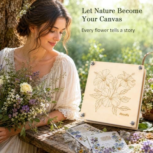 Aboofx Wooden Flower Pressing Kit, 11x11 Inch 10 Layers for Pressed Flowers - Image 2