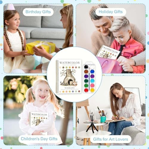 Animal Watercolor Workbook,Water Coloring Book with Designs on Premium Paper,12 Beginner Friendly Sketched Illustrations,Perfect for Gifting to Spark Creativity & Joy for Adults - Image 6