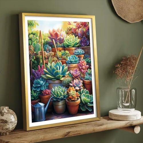 ICYANART Succulent Paint by Numbers Kit for Adults Beginner Plant Lover - Image 3