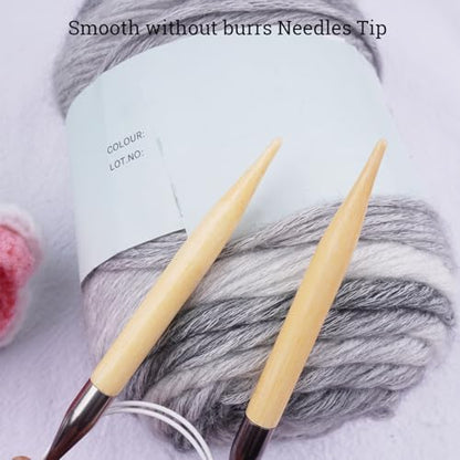 Weabetfu 32inch Bamboo Circular Knitting Needles US Size 13(9mm) - Image 3