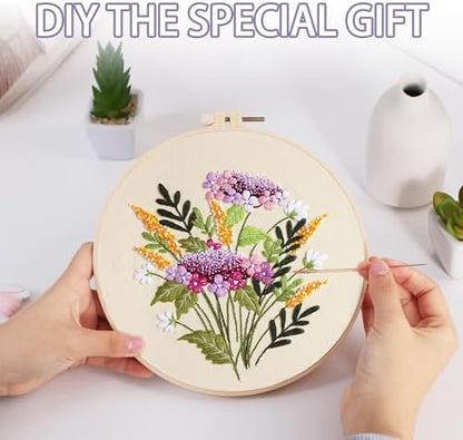 Offizon 3 Sets Embroidery Kit for Beginners Adult DIY Cross Stitches - Image 4