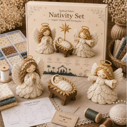 DIY Quilted Fabric Nativity Set Sewing Kit, Detailed Hand-Stitch Holy Family Manger Craft Set, Nativity Ornament Making Project for Home Display & Faith-Based Decor Creation for Adults，Type F - Image 2
