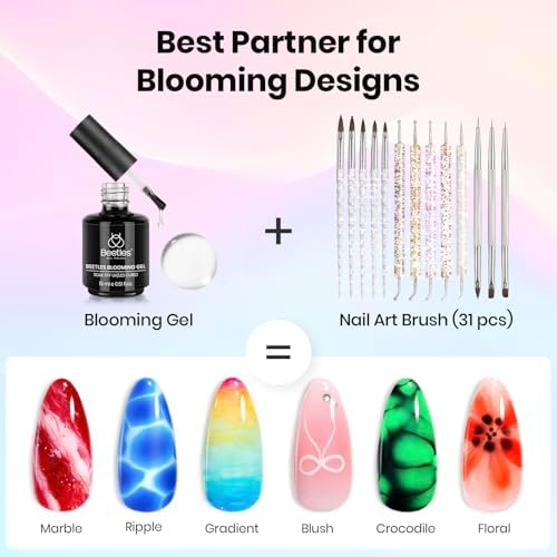 Beetles Nail Art Brushes 31pcs Blooming Gel Nail Polish Clear UV LED Kit - Image 2