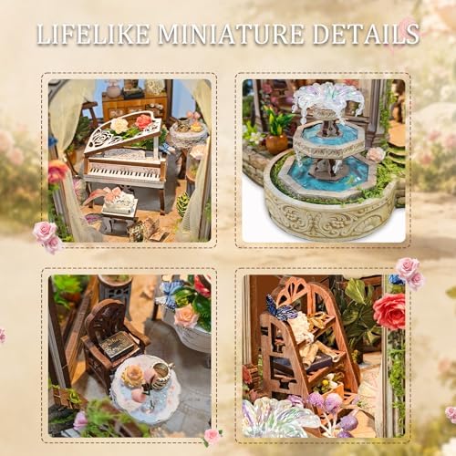 Rose Manor Wooden DIY Miniature House Kit with Music & Lights - Image 5