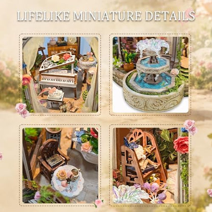 Rose Manor Wooden DIY Miniature House Kit with Music & Lights - Image 5