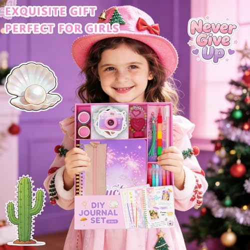 DIY Journal Kit for Girls Teen Tween Girl Gifts Trendy Stuff, Scrapbook Supplies Stationery Set, Stocking Stuffers, Art Crafts Kit - Ideal Gifts for 8 9 10 11 12 13 14 Year Old Girl - Image 6