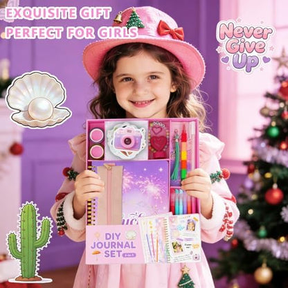 DIY Journal Kit for Girls Teen Tween Girl Gifts Trendy Stuff, Scrapbook Supplies Stationery Set, Stocking Stuffers, Art Crafts Kit - Ideal Gifts for 8 9 10 11 12 13 14 Year Old Girl - Image 6