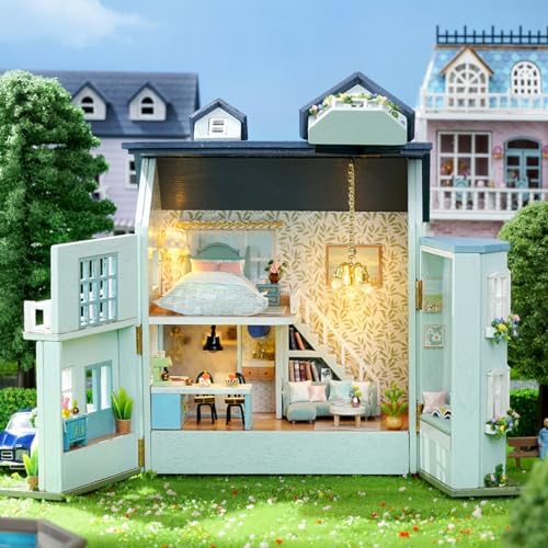 CUTEROOM DIY Miniature House Kit Wooden Craft Gift for Adult-Warm Manor - Image 4