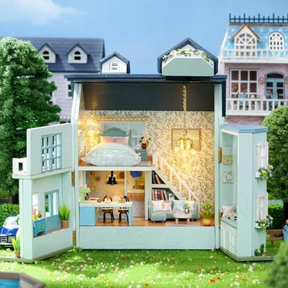 CUTEROOM DIY Miniature House Kit Wooden Craft Gift for Adult-Warm Manor - Image 4