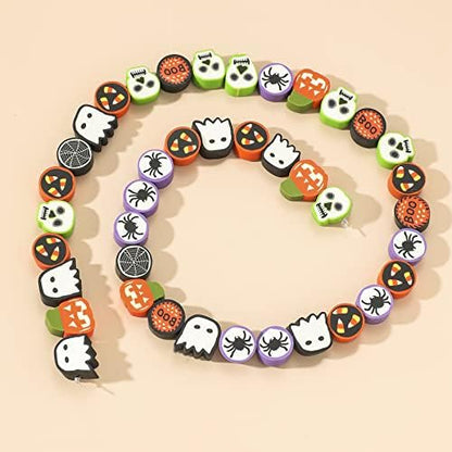 100 Pcs Halloween Polymer Clay Beads Heishi Spacer Beads Supplies for DIY Bracelet Earring Necklace Jewelry Making - Image 5