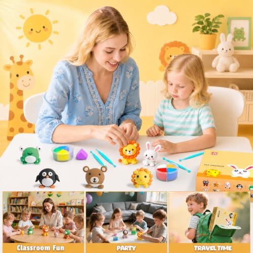 Air Dry Clay Kit -12 Animals Modeling Clay for Kids Arts and Crafts - Image 2