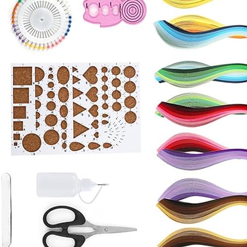 Obetuens 14Pcs Paper Quilling Kit for Beginners Adults DIY Paper Filigree Art Kit with Tools Manual for Kids, Teens, Crafting, Card Making, Home Decor, Floral Patterns, Scrapbook - Image 7