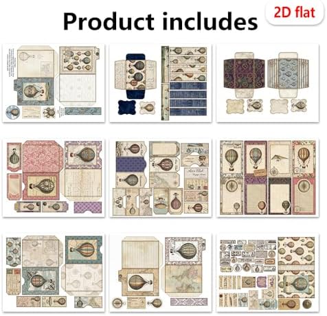 Mini Junk Journal Project,Folio Booklet Craft Kit, Junk Journal Kit, Scrapbooking Supplies, Journaling Decor, Mini Folio Writer Folder Project, Arts & Crafts Gifts, Handmade Decor Accessories - Image 4