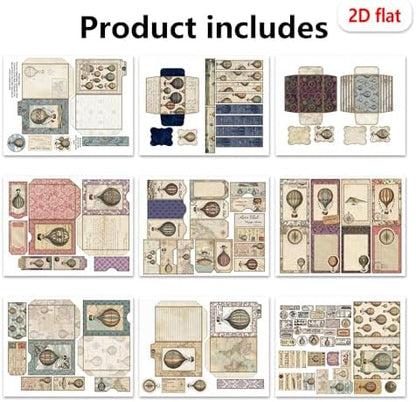 Mini Junk Journal Project,Folio Booklet Craft Kit, Junk Journal Kit, Scrapbooking Supplies, Journaling Decor, Mini Folio Writer Folder Project, Arts & Crafts Gifts, Handmade Decor Accessories - Image 4