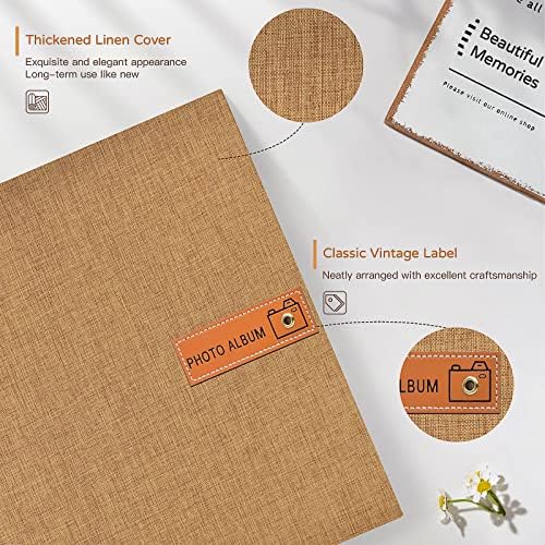 Popotop Large Photo Album Self Adhesive 4x6 5x7 8x10 Scrapbook Album DIY Picture Book,Gifts for Mom,Family Baby and Wedding,with Metal Pen and Plastic Board - Image 3